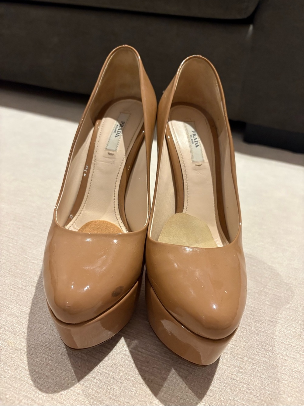 Prada Patent Leather Platform Pumps